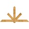 Ekena Millwork Kennewick Rough Sawn Timber Gable Bracket, Western Red Cedar, 84"W x 45"H x 6"D x 6"F, 13/12 Pitch GBW084X45X0606KEN00RWR - alternate 1